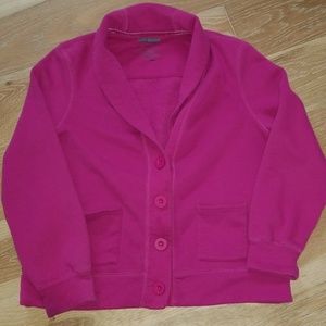 Cozy L.L. Bean sweater jacket in pink/plum